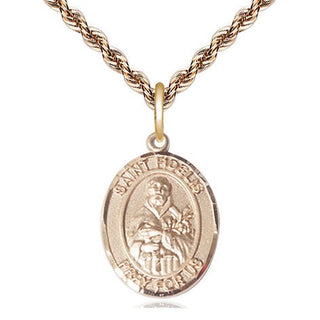 14kt Gold Saint Fidelis Medal Engraved Catholic Saint Jewelry