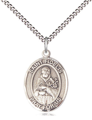 Pewter Saint Fidelis Medal Religious Jewelry Engraved Catholic Saint Jewelry