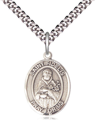 Pewter Saint Fidelis Medal Religious Jewelry Engraved Catholic Saint Jewelry