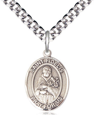 Pewter Saint Fidelis Medal Religious Jewelry Engraved Catholic Saint Jewelry