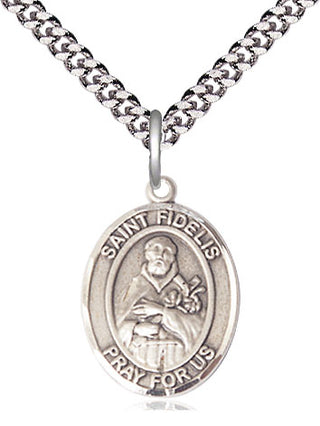Pewter Saint Fidelis Medal Religious Jewelry Engraved Catholic Saint Jewelry