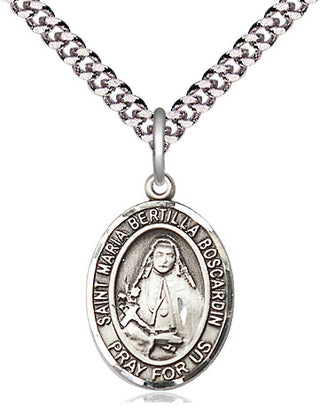 Pewter Saint Maria Bertilla Boscardin Medal Religious Jewelry Engraved Catholic Saint Jewelry