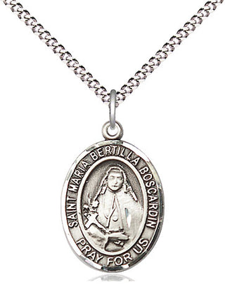 Sterling Silver Saint Maria Bertilla Boscardin Medal Religious Jewelry Engraved Catholic Saint Jewelry