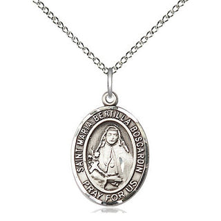 Sterling Silver Saint Maria Bertilla Boscardin Medal Religious Jewelry Engraved Catholic Saint Jewelry