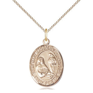 14kt Gold Filled Saint Mary Magdalene of Canossa Medal Religious Jewelry Engraved Catholic Saint Jewelry