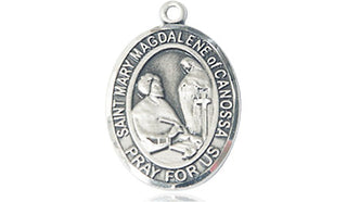 Pewter Saint Mary Magdalene of Canossa Medal Engraved Catholic Saint Jewelry