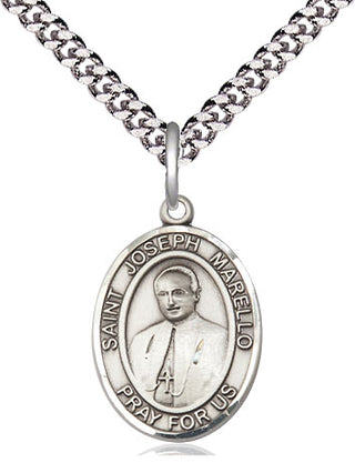 Pewter Saint Joseph Marello Medal Religious Jewelry Engraved Catholic Saint Jewelry
