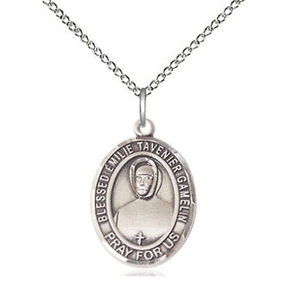 Sterling Silver Blessed Emilie Tavernier Gamelin Medal Religious Jewelry Engraved Catholic Saint Jewelry