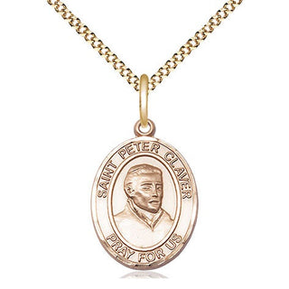 14kt Gold Filled Saint Peter Claver Medal Religious Jewelry Engraved Catholic Saint Jewelry