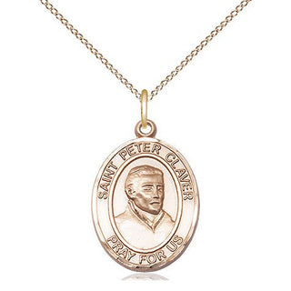 14kt Gold Filled Saint Peter Claver Medal Religious Jewelry Engraved Catholic Saint Jewelry