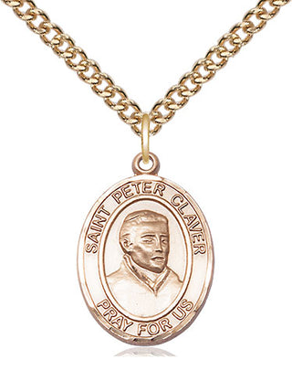 14kt Gold Filled Saint Peter Claver Medal Religious Jewelry Engraved Catholic Saint Jewelry