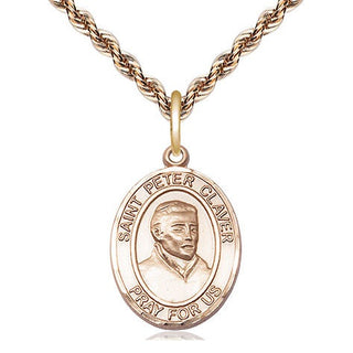 14kt Gold Filled Saint Peter Claver Medal Religious Jewelry Engraved Catholic Saint Jewelry