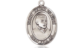 Pewter Saint Peter Claver Medal Engraved Catholic Saint Jewelry