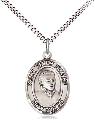 Pewter Saint Peter Claver Medal Religious Jewelry Engraved Catholic Saint Jewelry