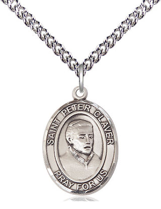 Sterling Silver Saint Peter Claver Medal Religious Jewelry Engraved Catholic Saint Jewelry