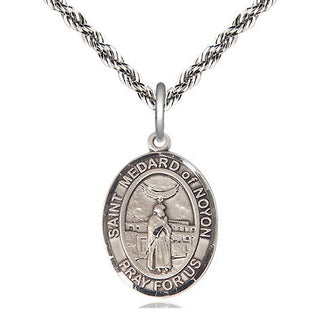 Sterling Silver Saint Medard of Noyon Medal Religious Jewelry Engraved Catholic Saint Jewelry