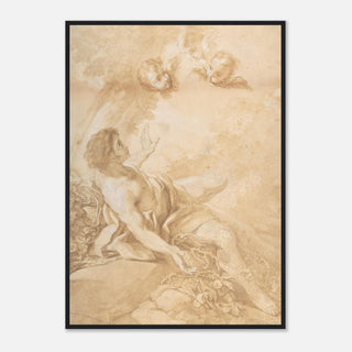 Sepia Figure and Cherubs Framed Print - view 14