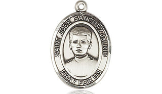 Pewter Saint Jose Canchez del Rio Medal Engraved Catholic Saint Jewelry