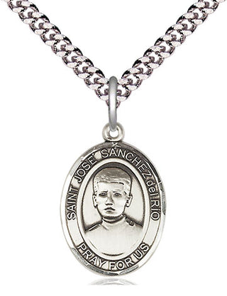 Pewter Saint Jose Canchez del Rio Medal Religious Jewelry Engraved Catholic Saint Jewelry