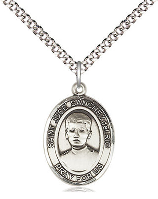 Pewter Saint Jose Canchez del Rio Medal Religious Jewelry Engraved Catholic Saint Jewelry