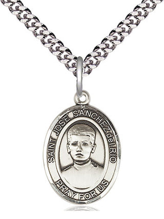 Sterling Silver Saint Jose Canchez del Rio Medal Religious Jewelry Engraved Catholic Saint Jewelry