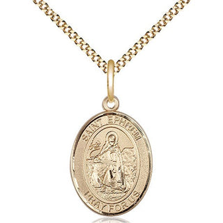 14kt Gold Filled Saint Ephrem Medal Religious Jewelry Engraved Catholic Saint Jewelry