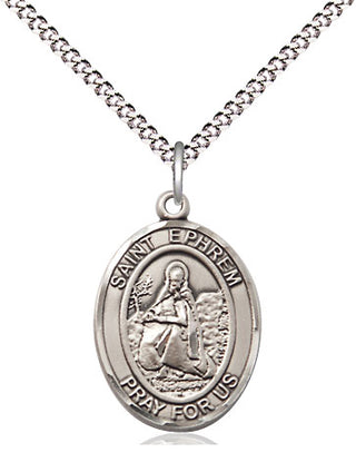 Pewter Saint Ephrem Medal Religious Jewelry Engraved Catholic Saint Jewelry