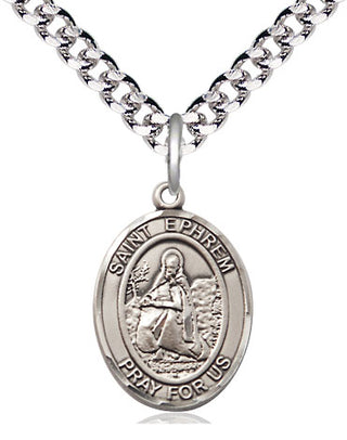 Pewter Saint Ephrem Medal Religious Jewelry Engraved Catholic Saint Jewelry