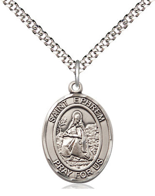Pewter Saint Ephrem Medal Religious Jewelry Engraved Catholic Saint Jewelry