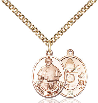 14kt Gold Pope Francis Medal