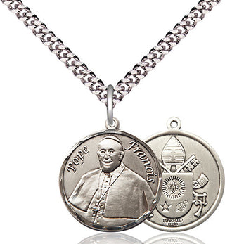Pewter Pope Francis Medal Religious Jewelry