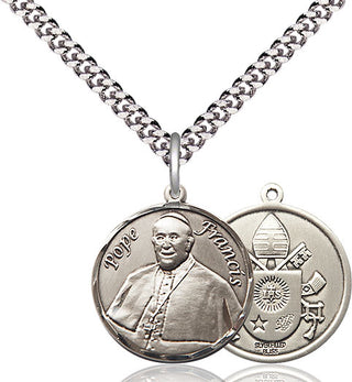 Pewter Pope Francis Medal Religious Jewelry