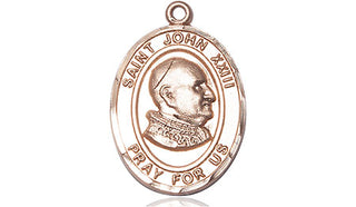14kt Gold Filled Saint John Xxiii Medal Engraved Catholic Saint Jewelry