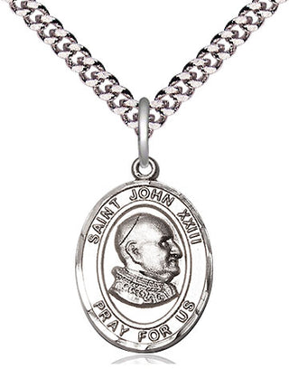 Pewter Saint John Xxiii Medal Religious Jewelry Engraved Catholic Saint Jewelry