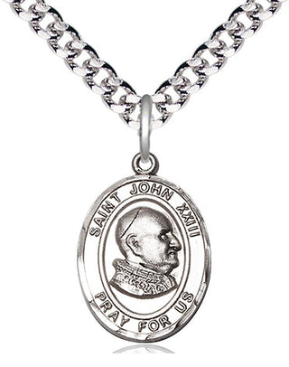 Pewter Saint John Xxiii Medal Religious Jewelry Engraved Catholic Saint Jewelry