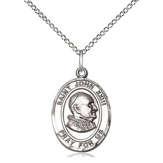 Sterling Silver Saint John Xxiii Medal Religious Jewelry Engraved Catholic Saint Jewelry