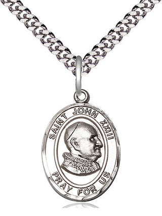 Sterling Silver Saint John Xxiii Medal Religious Jewelry Engraved Catholic Saint Jewelry