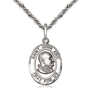 Sterling Silver Saint John Xxiii Medal Religious Jewelry Engraved Catholic Saint Jewelry