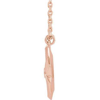 14K Rose .01 CT Natural Diamond Star 16-18" Necklace
