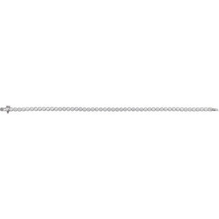 14K White 3 1/2 CTW Lab-Grown Diamond Bezel-Set 7" Bracelet