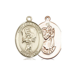 14kt Gold Saint Christopher Baseball Medal