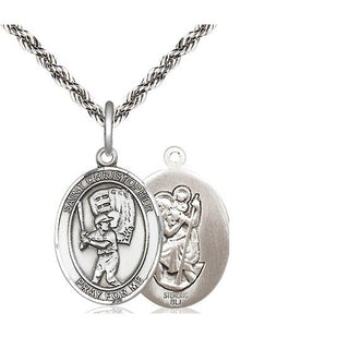 Sterling Silver Saint Christopher Baseball Medal Religious Jewelry