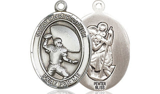 Pewter Saint Christpher Football Medal