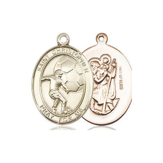 14kt Gold Filled Saint Christopher Soccer Medal