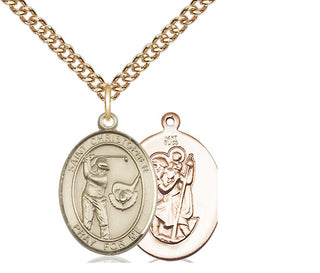 14kt Gold Saint Christopher Golf Medal