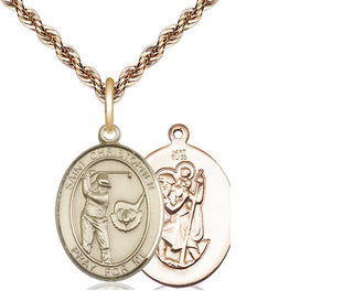 14kt Gold Saint Christopher Golf Medal