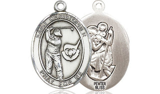 Pewter Saint Christopher Golf Medal