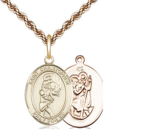 14kt Gold Saint Christopher Softball Medal