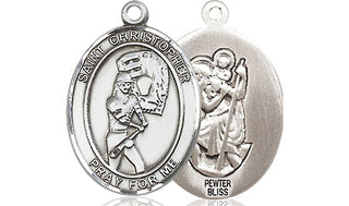 Pewter Saint Christopher Softball Medal