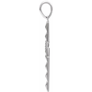 Platinum Pyramid Cross Pendant